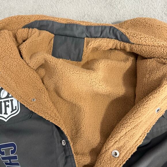 NFL Seattle Seahawks Jacket W/ Fur Inside, Gray - Picture 7 of 8